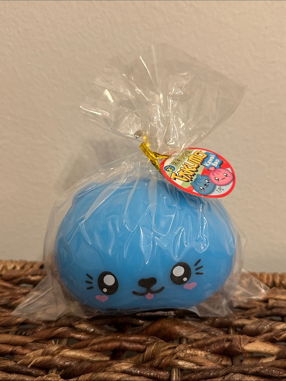 Ja-Ru TAKUMO KAWAII BAI Dumpling Squishy Sensory Fidget Squeeze Toy, Blue w/ears